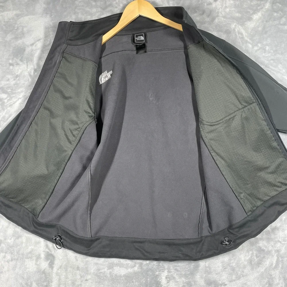 The North Face Mens Apex Bionic Softshell Jacket Grey Full Zip AL5C Size Medium
